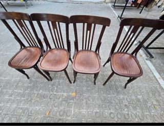 4 Sedie Thonet in Legno Marrone