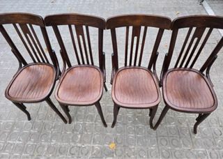 4 Sedie Thonet in Legno Marrone