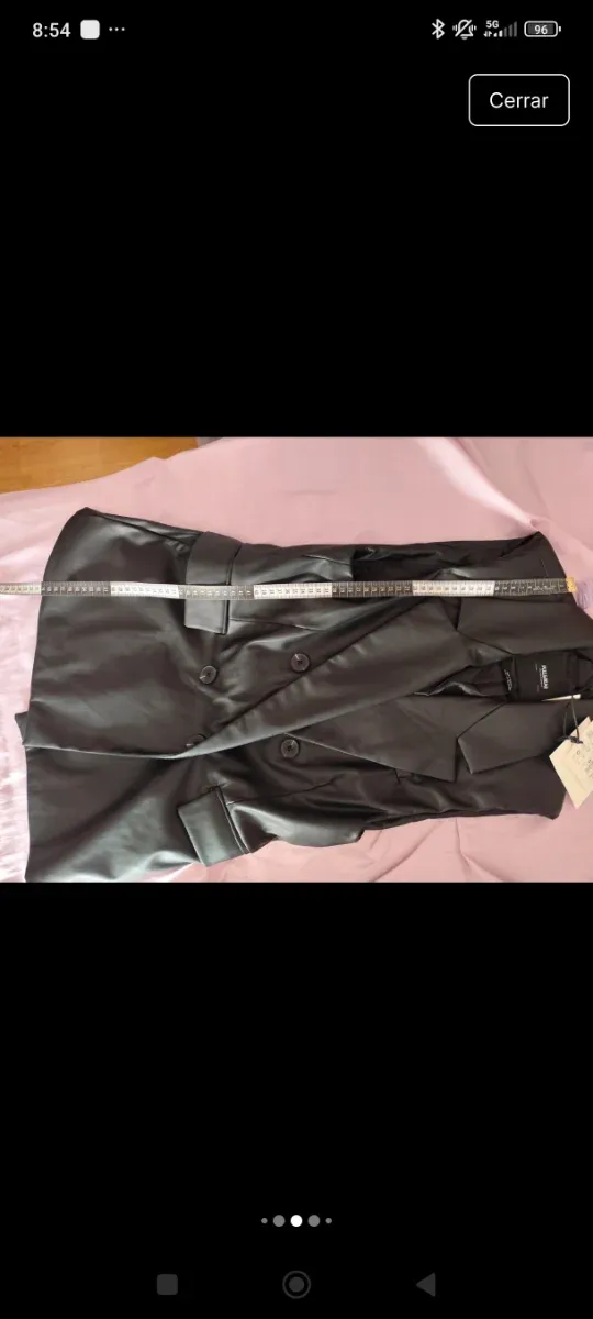 Chaleco polipiel negro nuevo