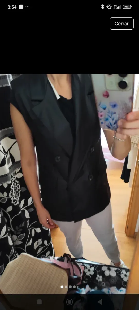 Chaleco polipiel negro nuevo