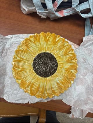 Piatto Girasole Ceramica Italiana