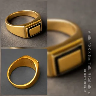 Anillo Oro 18K Caballero Talla 9