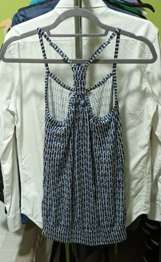 Top tirantes estampado geométrico M-L