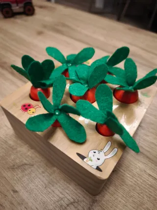 Juego Montessori Zanahorias
