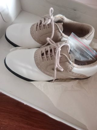 Zapatos de Golf STYLO Beige/Blanco