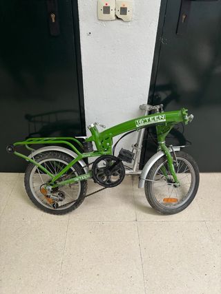 Bicicleta Plegable 16 Aluminio Verde