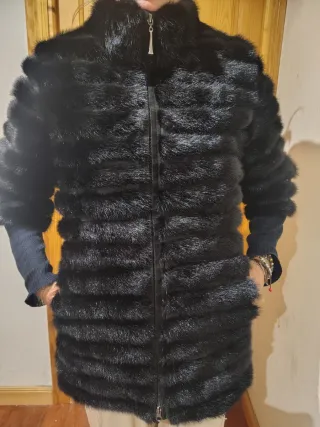 Abrigo de pelo natural viso