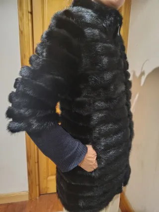 Abrigo de pelo natural viso