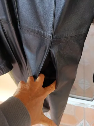 Abrigo Piel verdadera Mujer Talla 38 Negro