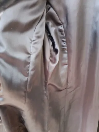 Abrigo Piel verdadera Mujer Talla 38 Negro