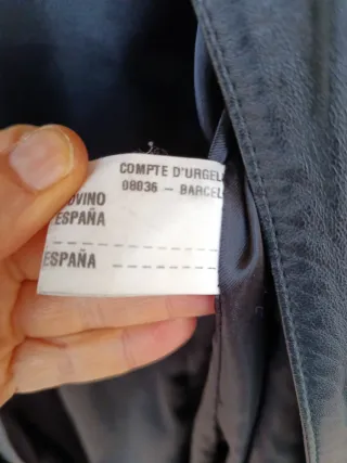 Abrigo Piel verdadera Mujer Talla 38 Negro