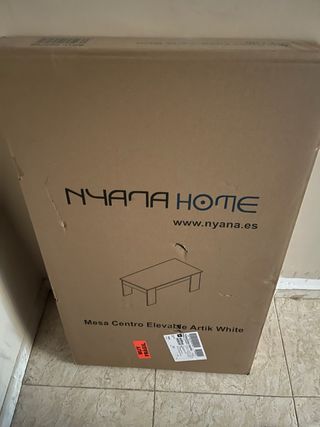 Mesa Centro Elevable Nyana Home Blanca