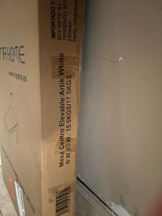 Mesa Centro Elevable Nyana Home Blanca