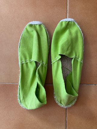Zapatillas de esparto verdes