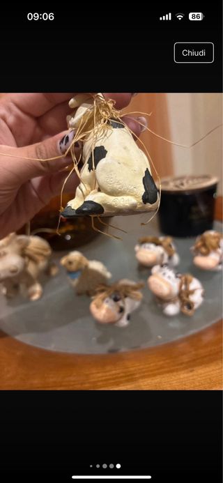 Set 5 Mucche Decorative Ceramica