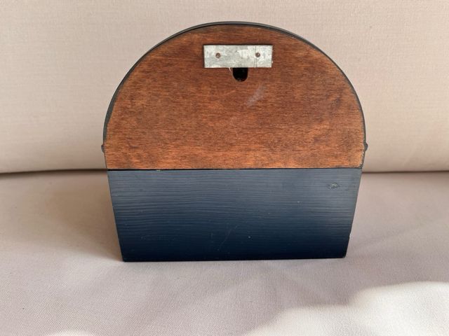 Organizador Folk Art pintado à mão 1980