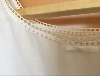 Camisón blanco mujer topos