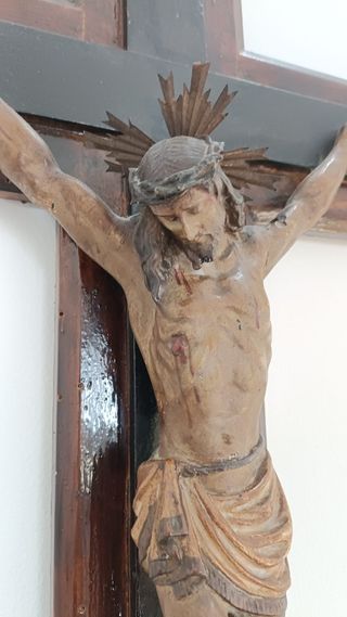 CRUCIFIJO ANTIGUO DE MADERA