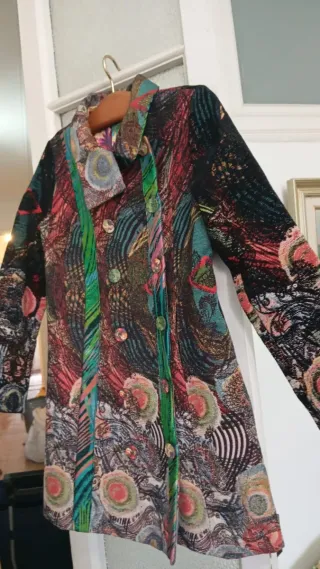 Abrigo estampado multicolor