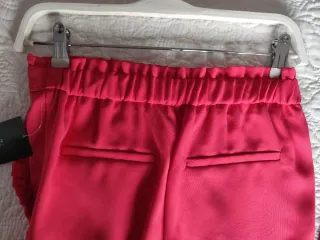 Pantalón Zara señora color rosa fucsia XS