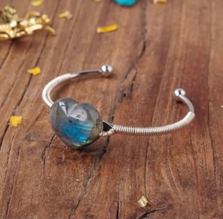 Pulsera Corazón Labradorita