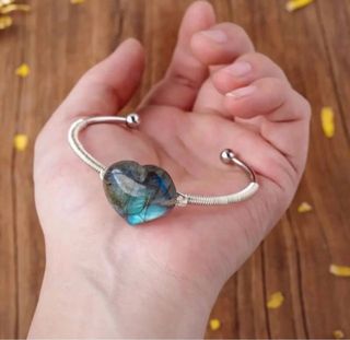 Pulsera Corazón Labradorita