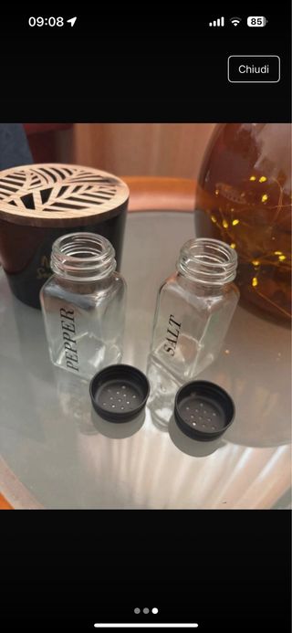 Set Sale e Pepe in vetro