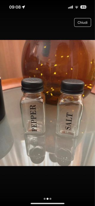 Set Sale e Pepe in vetro