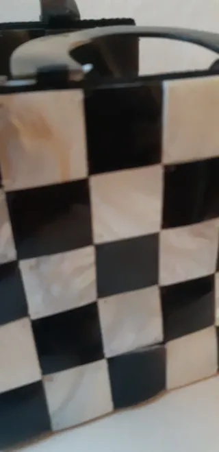 Bolsos de fiesta (2 unidades). Nacar y asas de ast