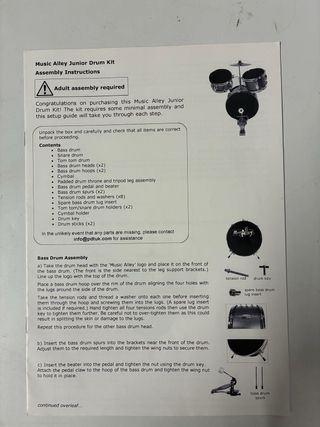 Batería Junior Musical Alley Azul