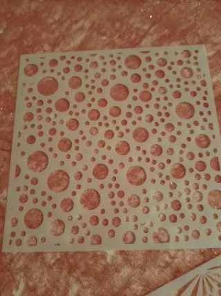 3 Folhas Stencil Natureza Abstrata