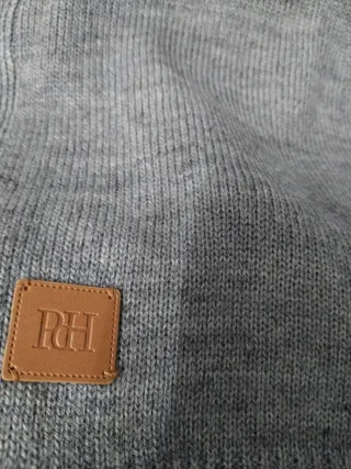 Chaleco Massimo Dutti Gris Cuello Alto