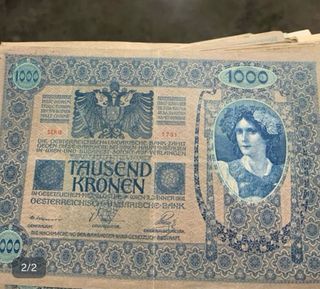 20 Billetes 1000 Kronen Austria-Hungría 1902
