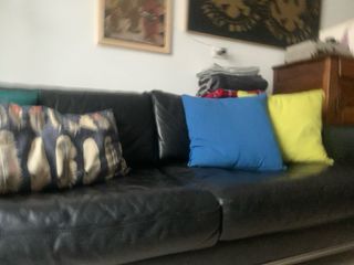 Divano 3 posti in pelle nero Ikea