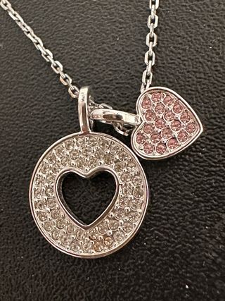 Collar Swarovski Corazón Doble