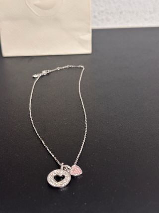 Collar Swarovski Corazón Doble