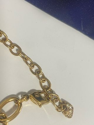 Pulsera Swarovski Corazón Dorado