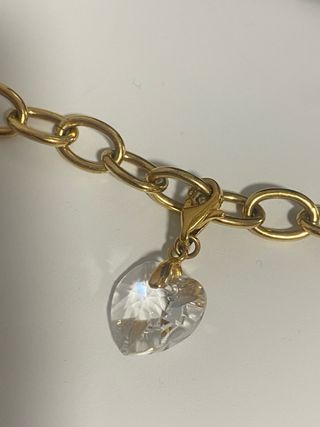 Pulsera Swarovski Corazón Dorado