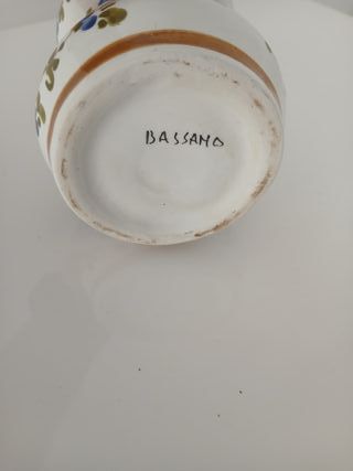 Barattolo Ceramica Bassano Fiori Blu