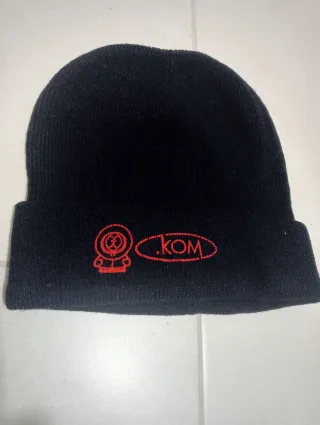 0,50€Gorro azul marino  con logo .KOM