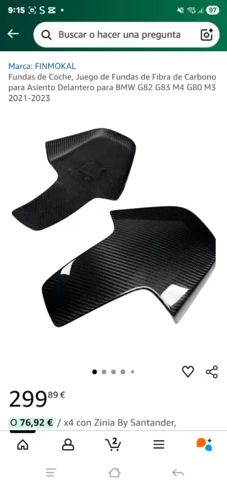 Fundas Asiento Carbono BMW G82 G83 M4 G80 M3