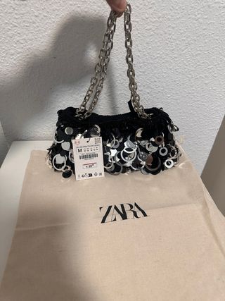 Bolso fiesta lentejuelas Zara
