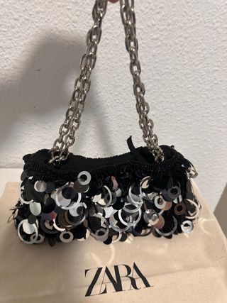Bolso fiesta lentejuelas Zara