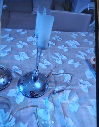 Lampadario e lumetti cromati