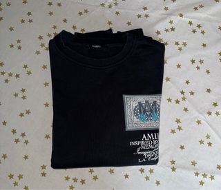 Sudadera Amiri Negra con Estampado Bandana