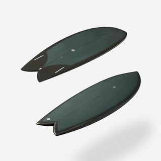 Tabla Surf Fish 5'8 Verde Oscuro Cajetines Futures sin