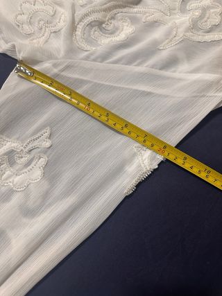 Camisa Zara blanca bordada