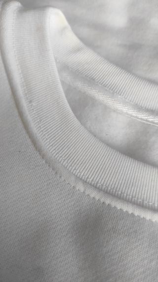 Sudadera de felpa cuello redondo unisex blanco