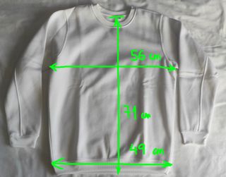 Sudadera de felpa cuello redondo unisex blanco