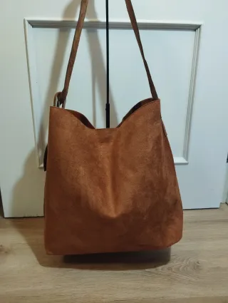 Bolso de ante marrón